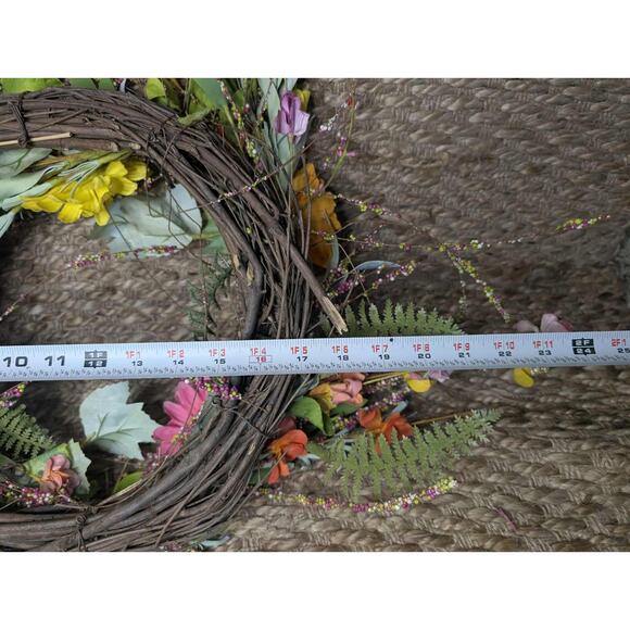 Spring Summer Artifical Floral Wreath Porch Outdoor Indoor 20 Inch - Picture 7 of 8